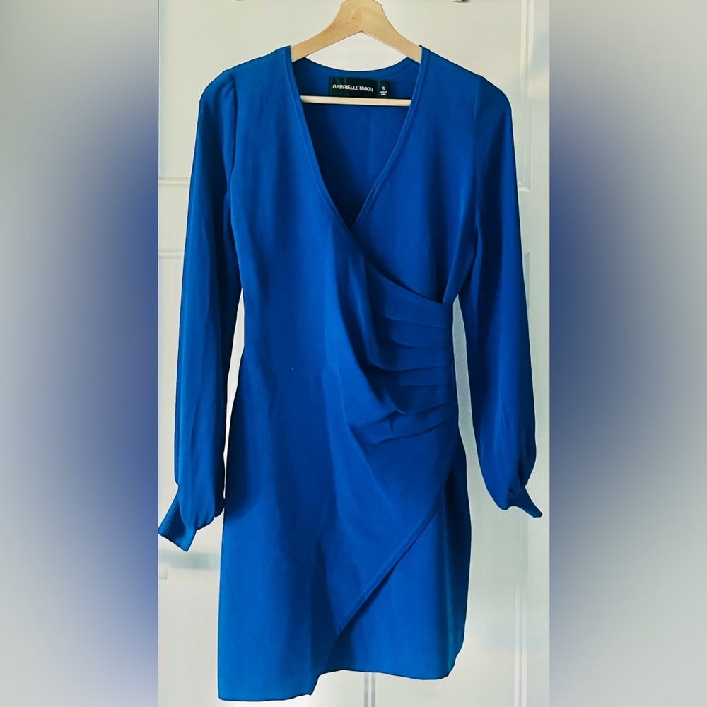 Gabrielle Union Royal Blue Long Sleeve Dress
